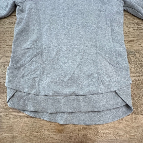 Athleta Track Pullover French Terry Gray Sweatshirt Running Walking medium - Picture 6 of 16